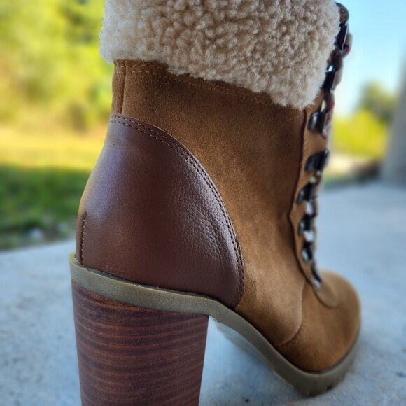 Buckle Crevo W9 Tan Leather Lace-Up Ankle Boots - Picture 7 of 7
